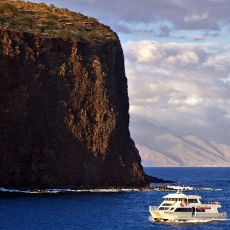 Lanai Ferry below Sea Cliffs