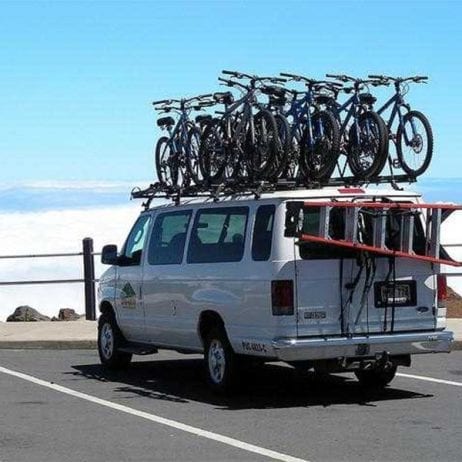 Haleakala Bike Company's van for Haleakala bike tour in Maui.