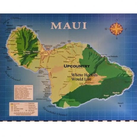 Map of Upcountry Maui.