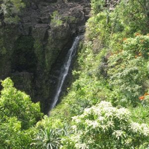 Breathtaking Hana Waterfall, a sight to behold on Maui hike.