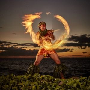 Te Au Moana Fire Dancer in Maui