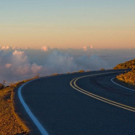 Stunning Haleakalā highway crater road on Maui.