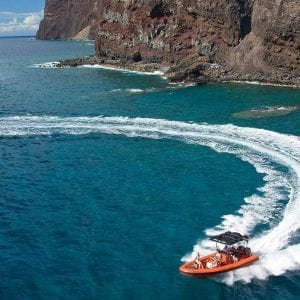 Boat tour to Lanai with a hard-bottomed inflatable