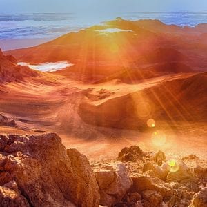 View of Haleakala Crater on Sunrise Bike Tour