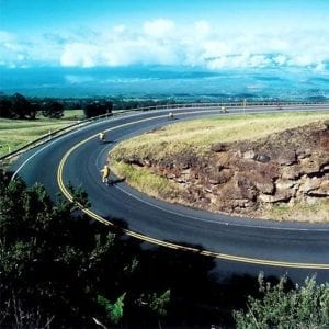 Biking down Haleakala Crater road after sunrise trip