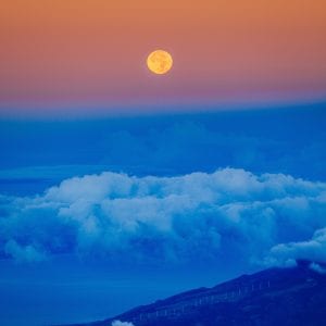 Full moon over West Maui