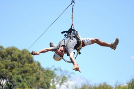 Zipline upside down on Maui