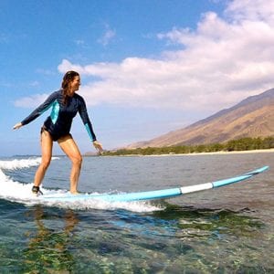 Surfing in the Waves with Longboard