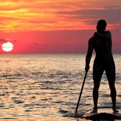 Stand up paddle board - into the sunset