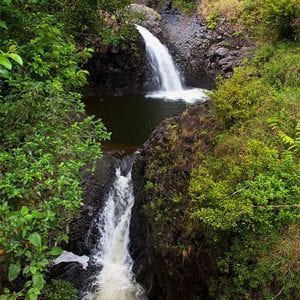 Mesmerizing waterfalls spotted on the best helicopter tour over Hana and Haleakala in Maui.