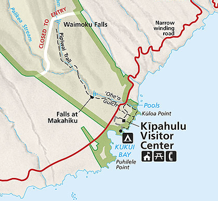 Map of Pipiwai Trail